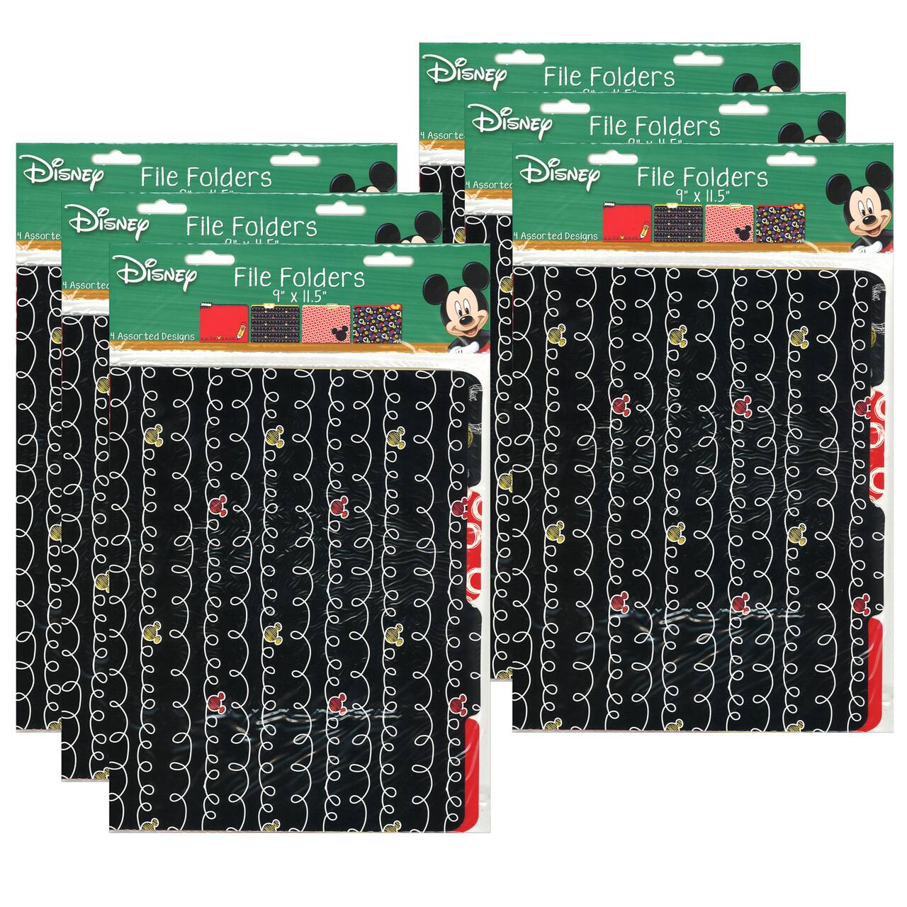 Disney® Mickey Color Pop! File Folders, 6 Packs of 4